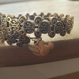 Alex & Ani Disney Mickey Mouse Filigree Gypsy Wrap Bracelet Rafaelian Gold